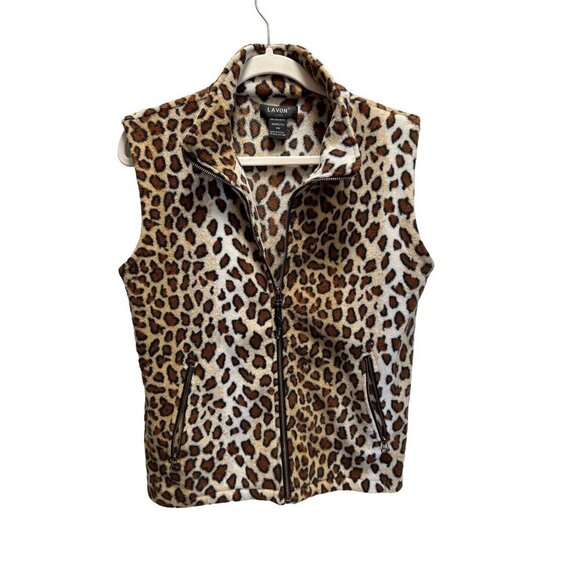 Lavon Petite Animal Print Vest  Medium - Picture 1 of 5